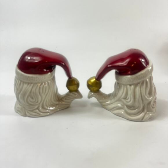 Fitz & Floyd Santa Claus Plate Salt Pepper Shakers Holiday Christmas Tableware - Picture 10 of 16